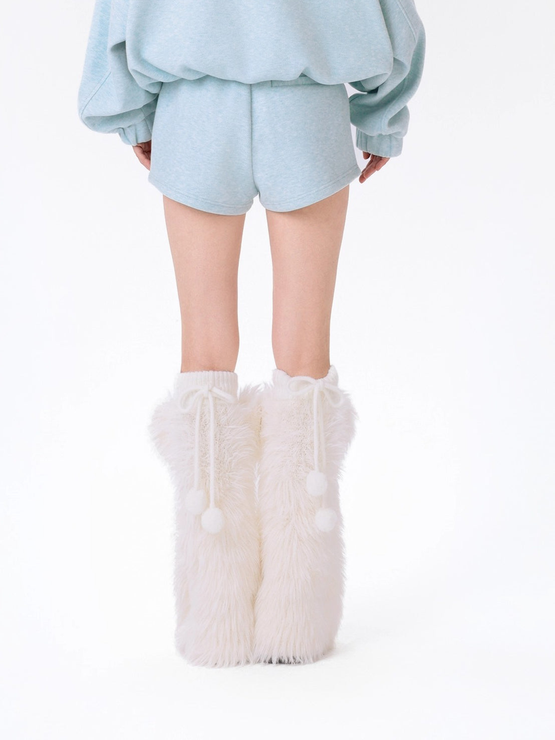 Plush Doll Fleece-Lined Straight Shorts