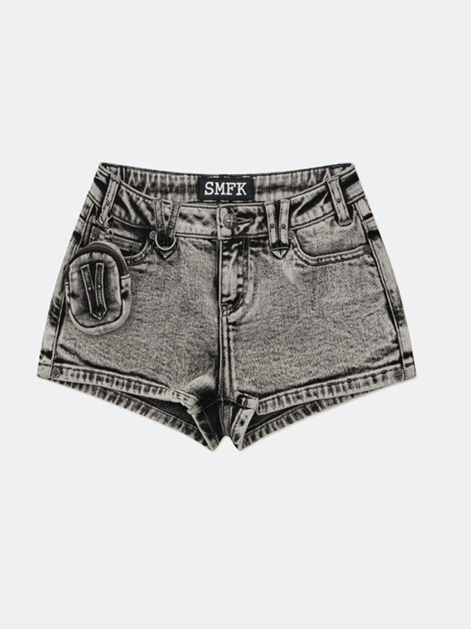 Compass Tarpan Rock Low-Waist Denim Shorts