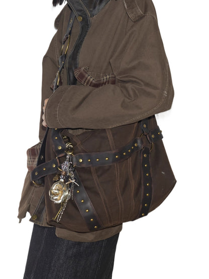 Vintage Heart &amp; Rose Chain Pendant