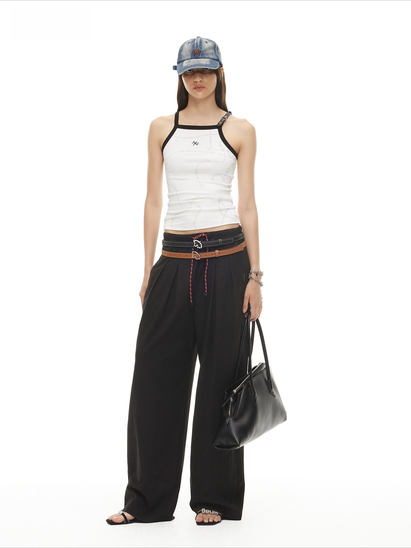 Beverly Leather Halter Camisole