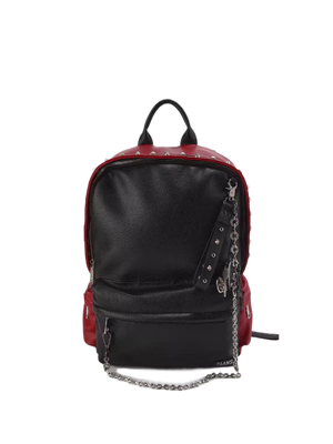 Dual-Tone Studded Punk Backpack
