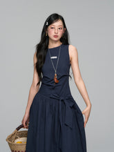 Sleeveless Tie-Waist A-Line Sundress - CHINASQUAD