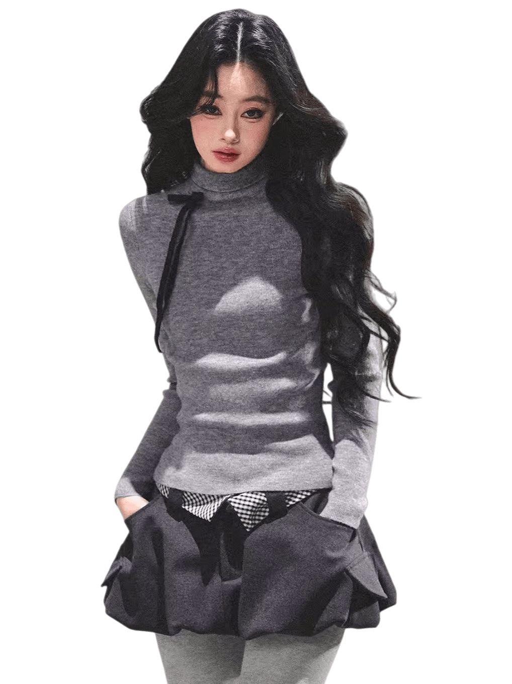 Velvet Touch Mock-Neck Knit Base Layer