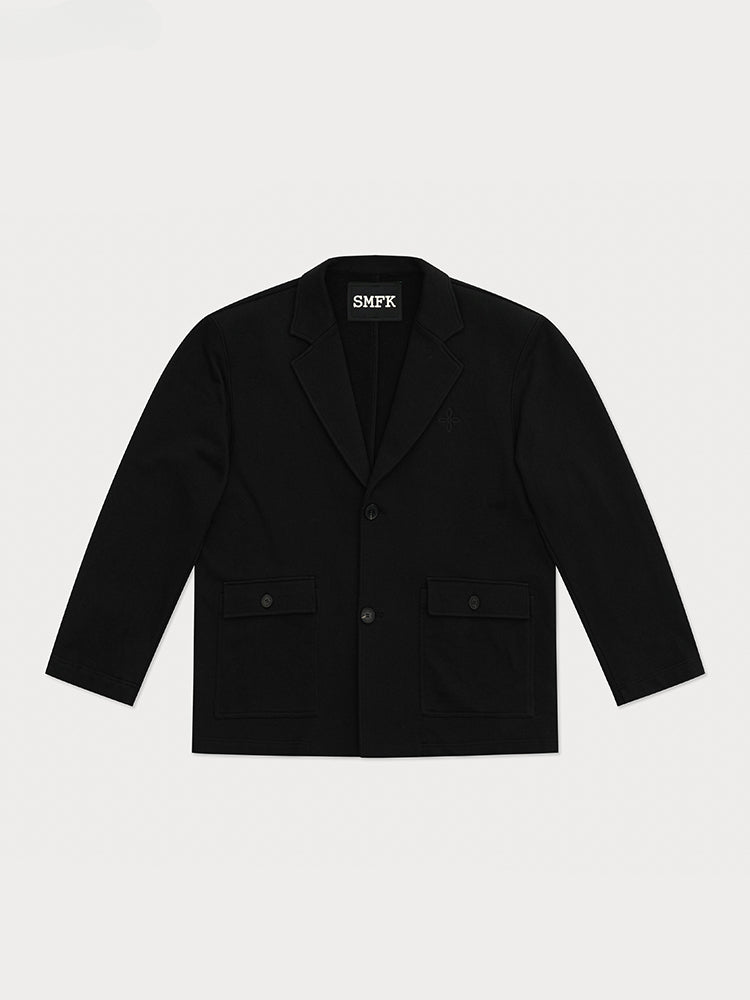 Black Oversized Classic Sports Blazer