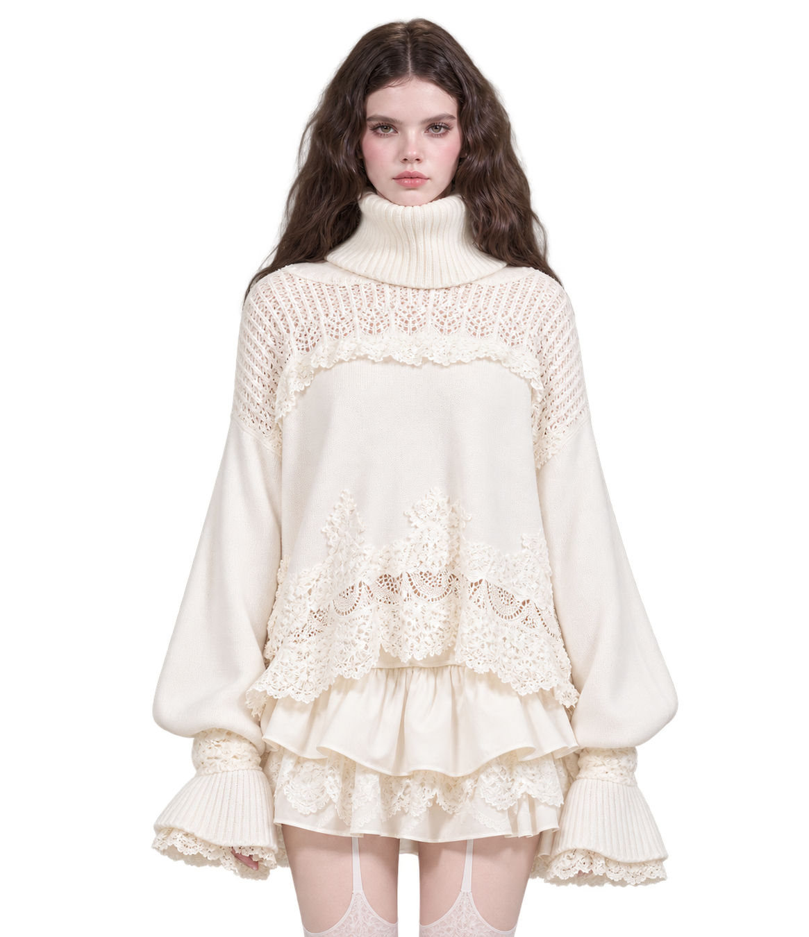 Mohair Lace Knit Set