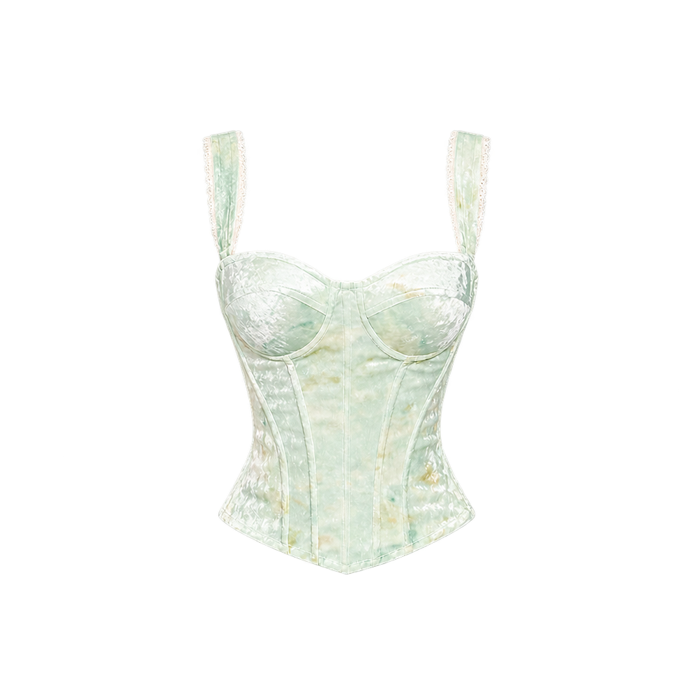 Jacquard Velvet Corset Cami