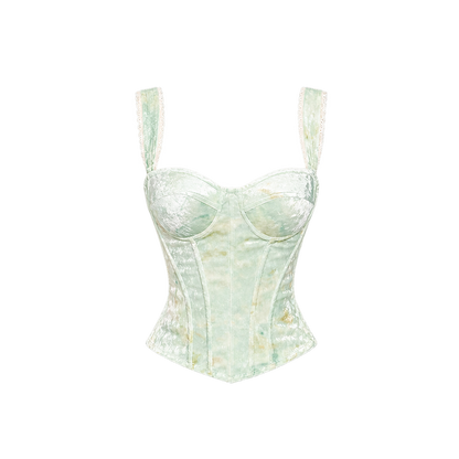 Jacquard Velvet Corset Cami