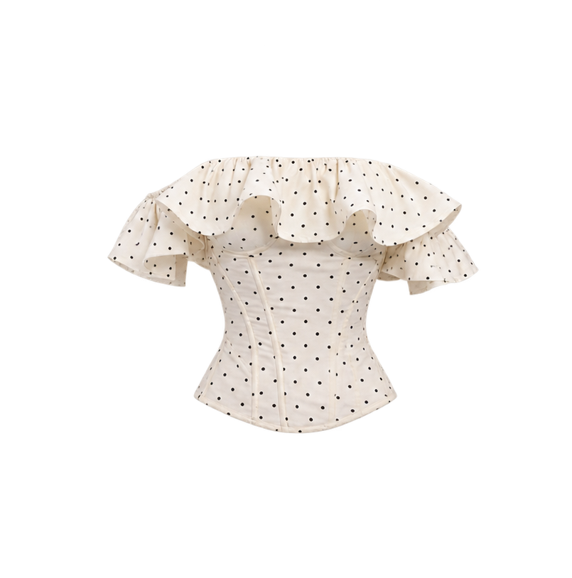 Polka Dot Ruffle Corset