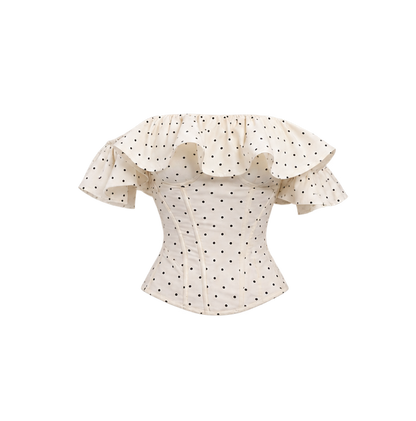 Polka Dot Ruffle Corset