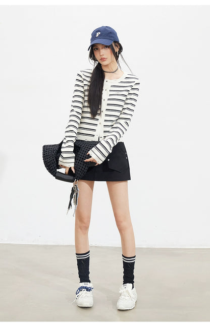 Striped Knit Cardigan