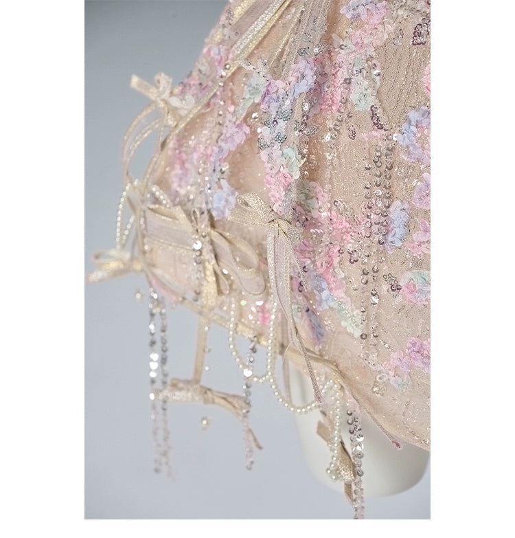 Annie Princess Embellished Tulle Dress with Lace Details