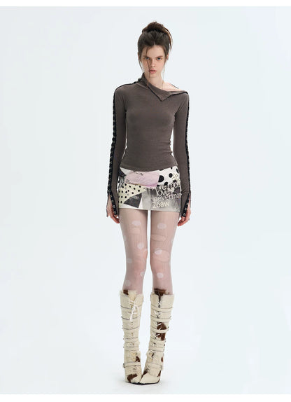 Brushed Mock-Neck Reversible Base Layer Turtleneck