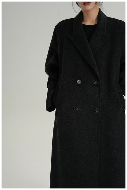 Extra-Long Tailored Wool Coat