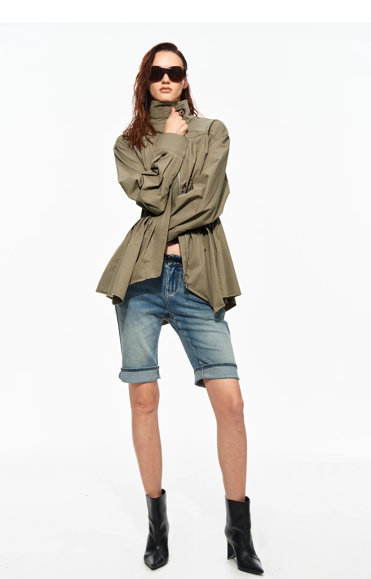 Vintage Wash Denim Shorts