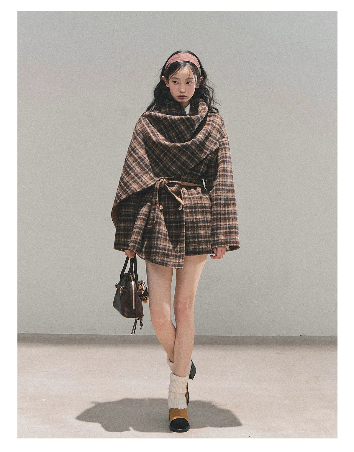 French British-Style Wool Coat