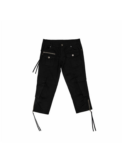 Multi-Pocket Utility Stretch Cargo Shorts