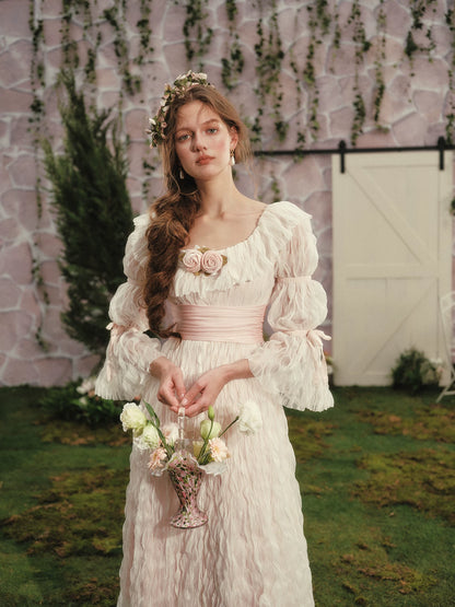 Queen’s Rose Chiffon Long-Sleeve Princess Dress
