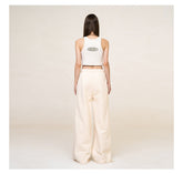 (Final Sale) Camouflage & Cream-colored Wide-leg Pants - CHINASQUAD