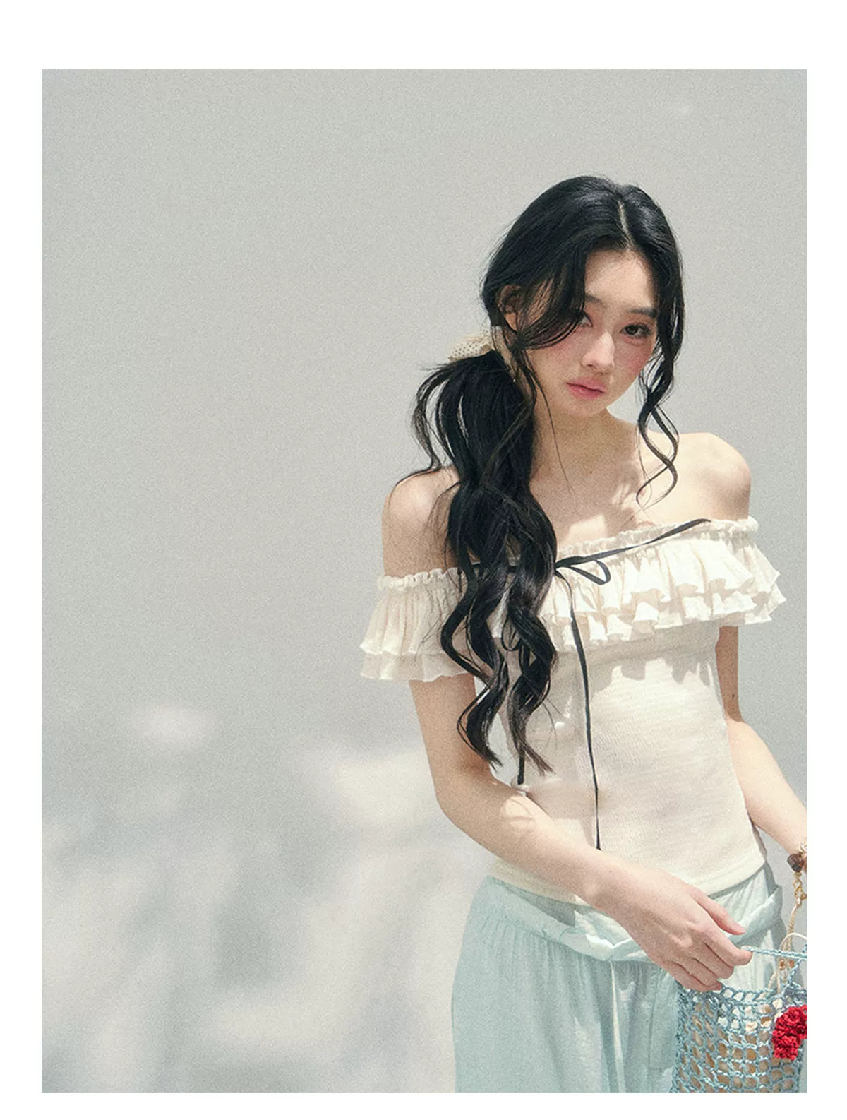 Pearl Fall Off-Shoulder Top