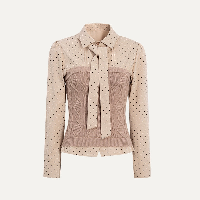 Polka Dot Preppy Shirt - CHINASQUAD
