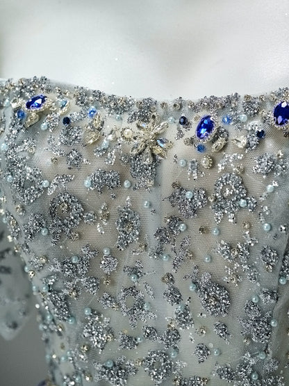 Radiant Silver Couture Gown