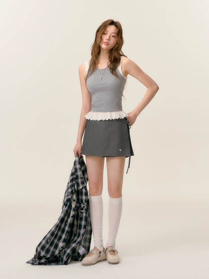 Bow Tie Suit Skirt Pants