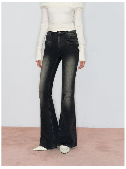 Vintage Slim-Fit Flared Denim Jeans