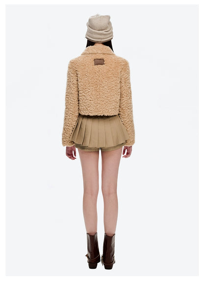 Bear Face Faux Fur Coat