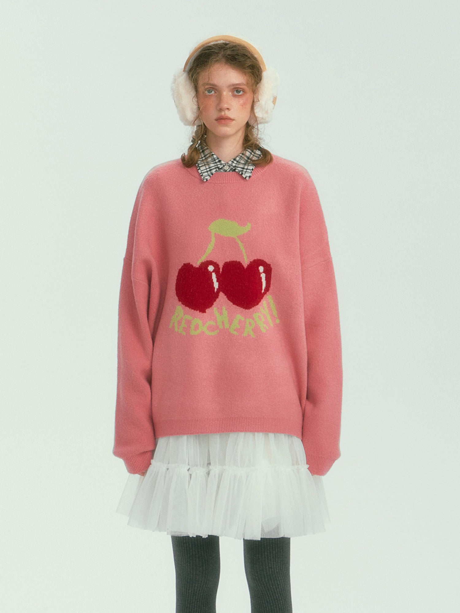 Fruit Jacquard Oversized Sweater