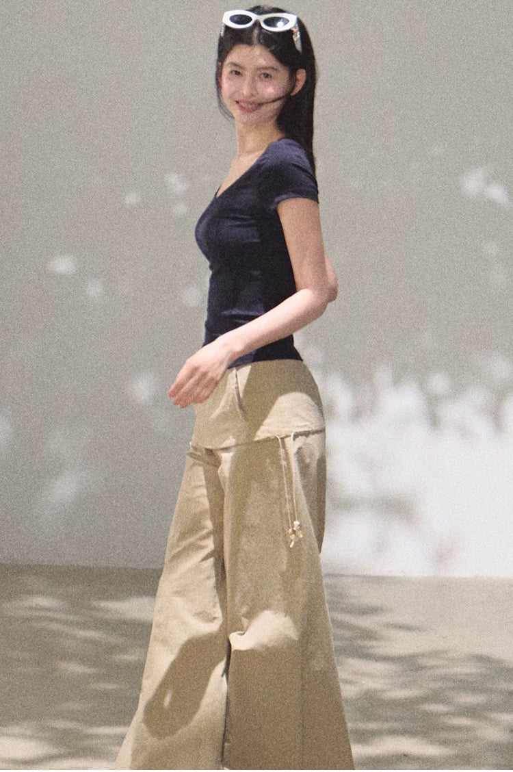 Radiant Muse Lyocell U-Neck Slim-Fit T-Shirt