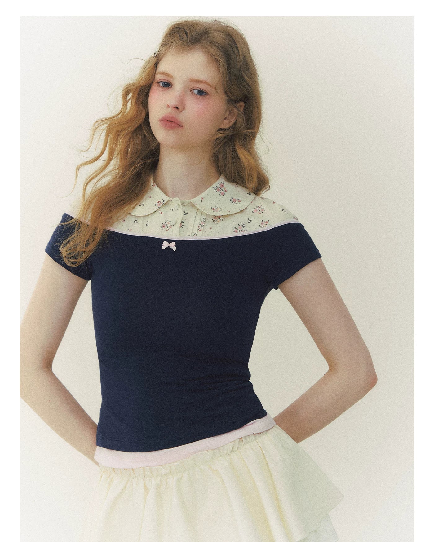 Elegant Prelude Floral Layered Shirt
