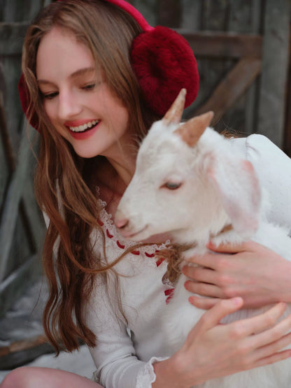 French Sweet Knit Long-Sleeve Base Crewneck