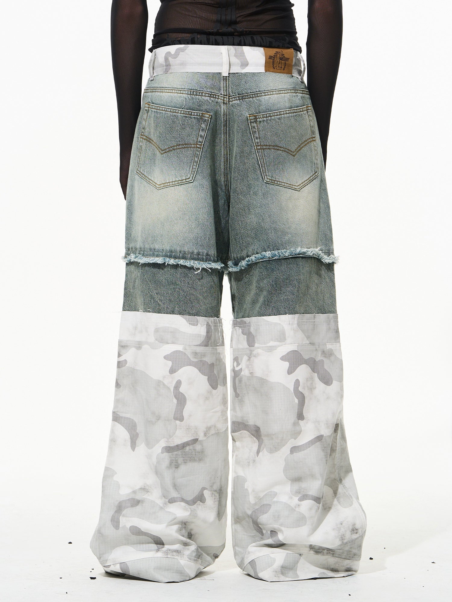 Double-Layered Camouflage Workwear Denim Pants