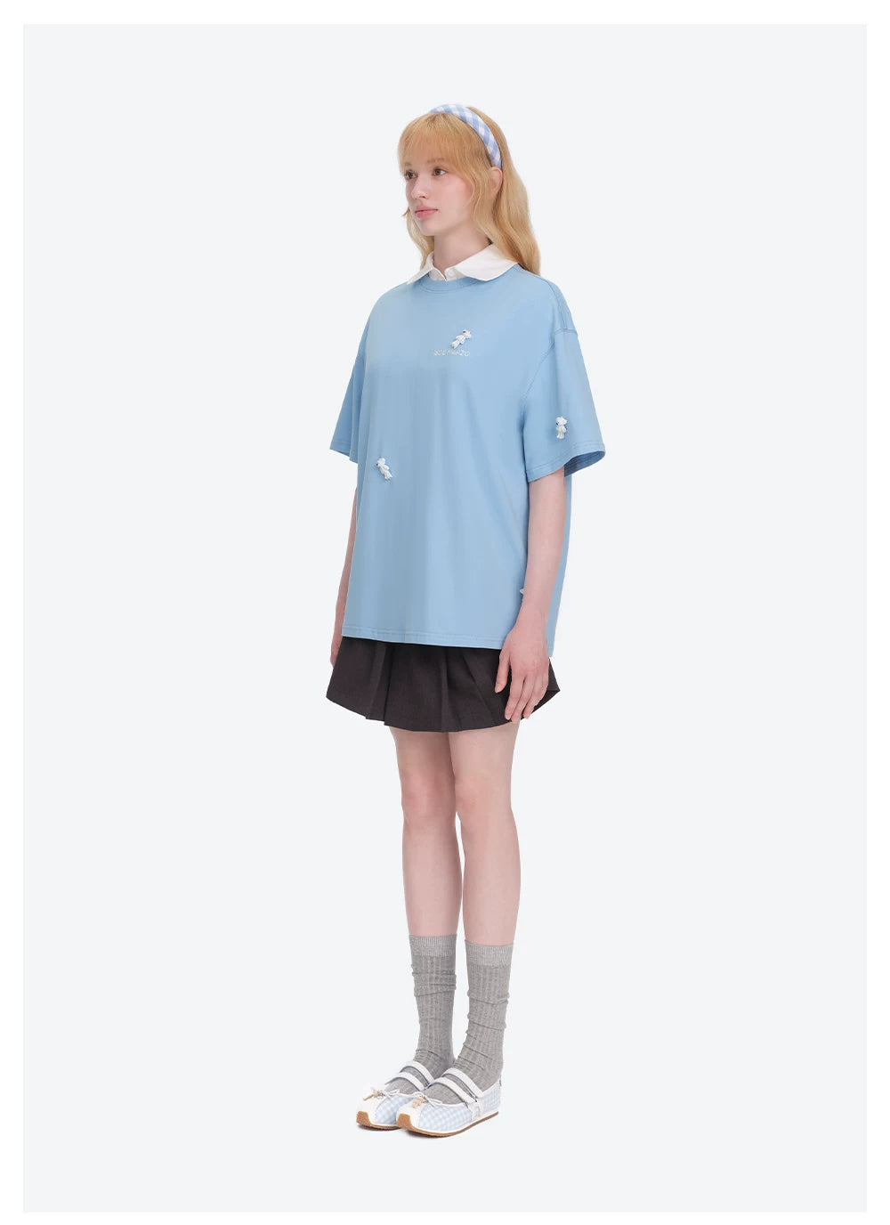 Mini Flocked Bear Oversized T-shirt