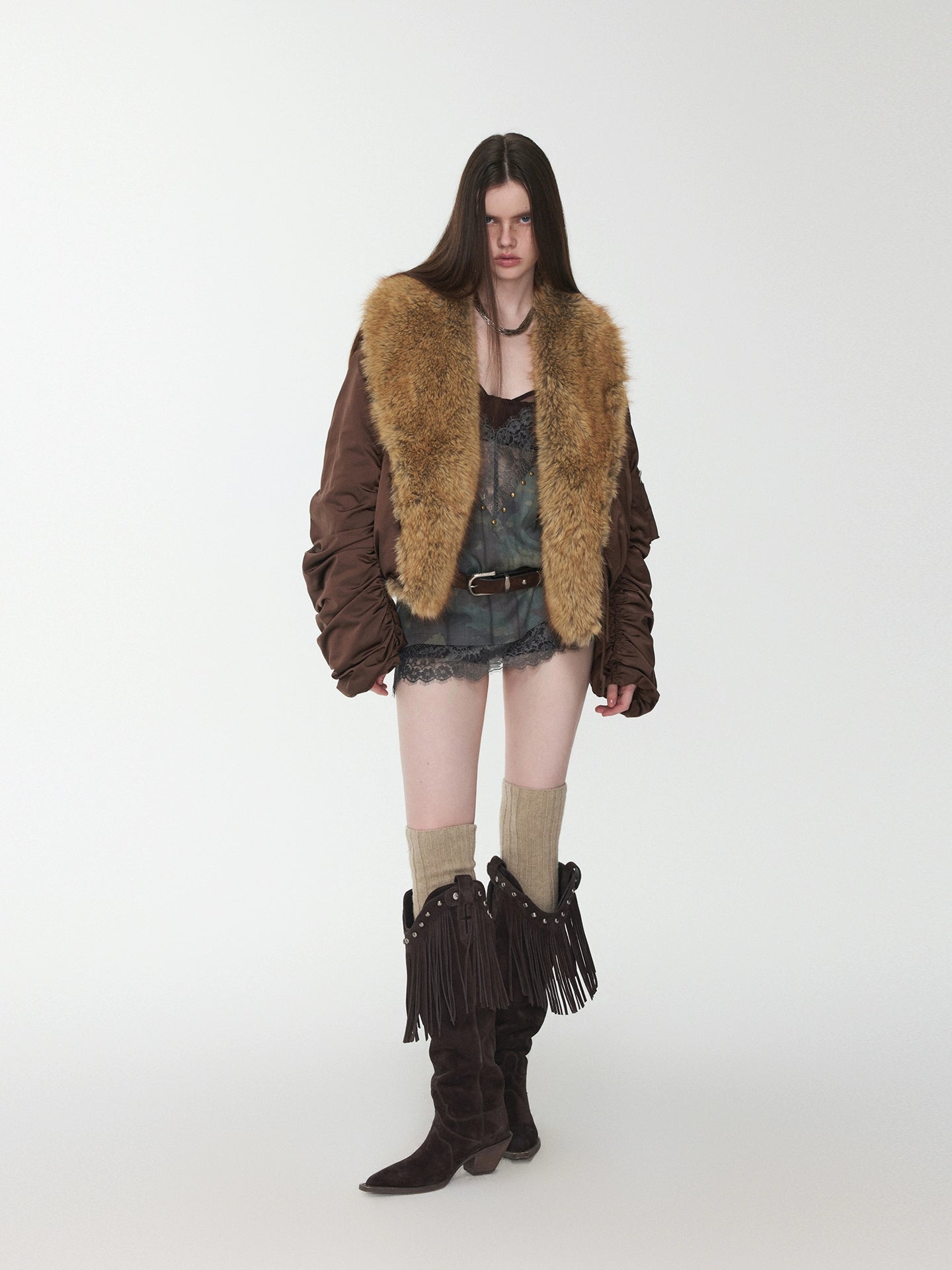 Aviator Faux Fur Jacket