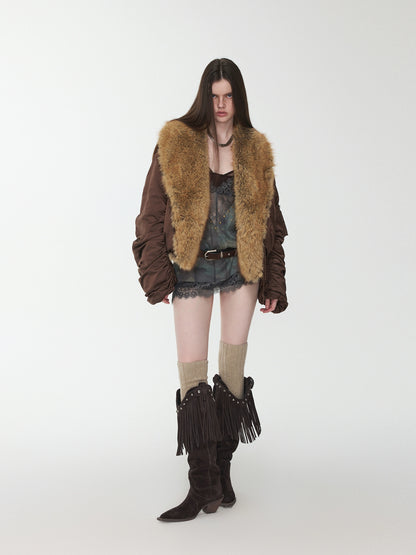 Aviator Faux Fur Jacket