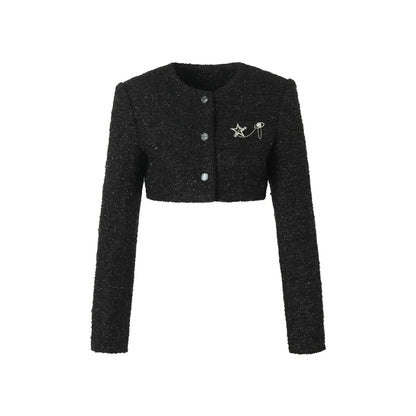 Plaid Puff Dress with Lace Overlay Set