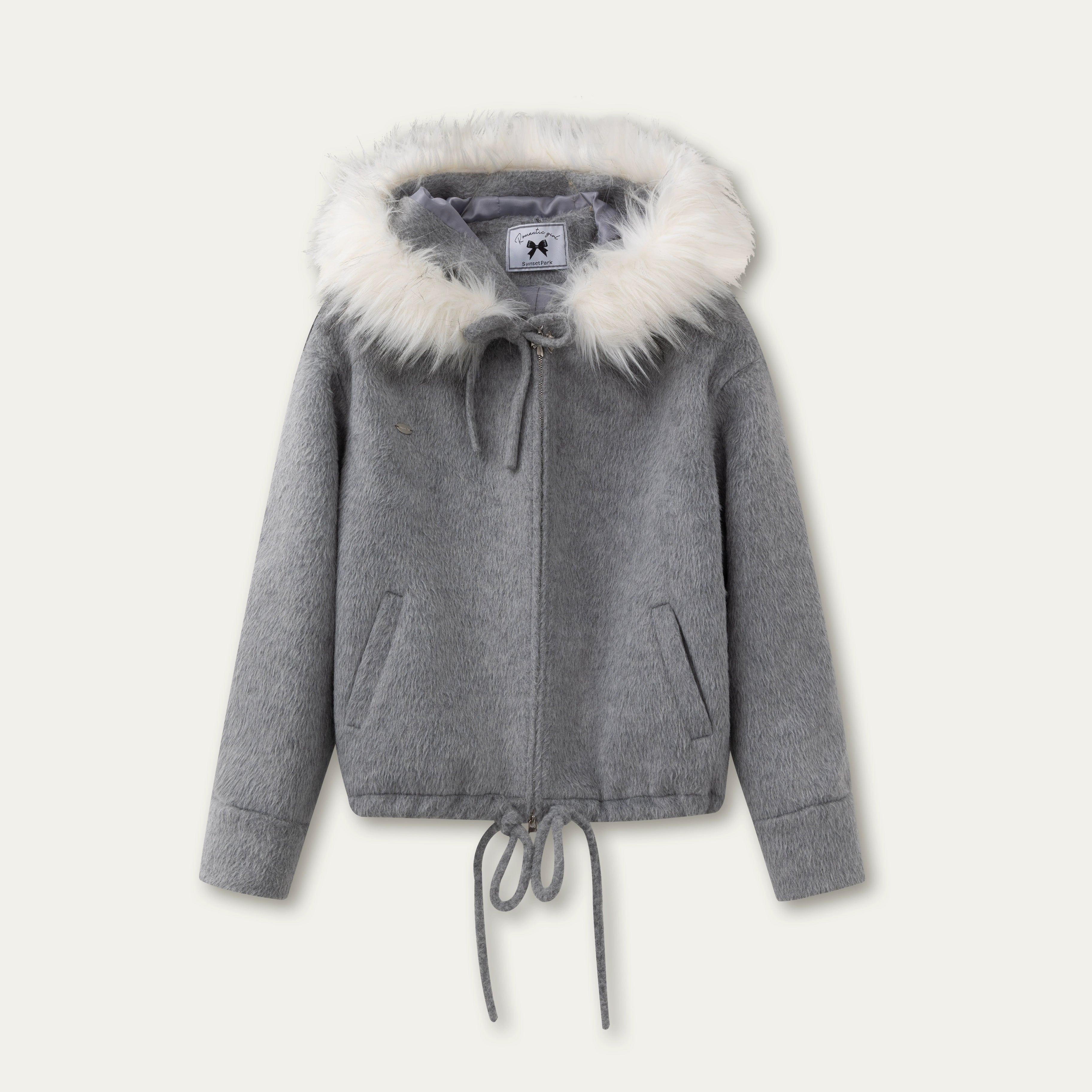 Rose Hooded Wool-Blend Jacket