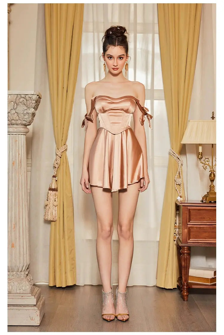 Sheer Luck Gold Bondage A-line Mini Dress CHINASQUAD Sheer Luck Gold Bondage A-line Mini Dress CHINASQUAD