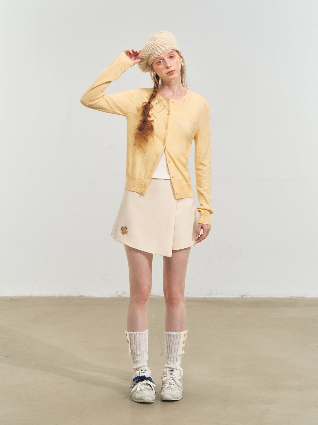Fun Flower Fake Two-Piece Skort