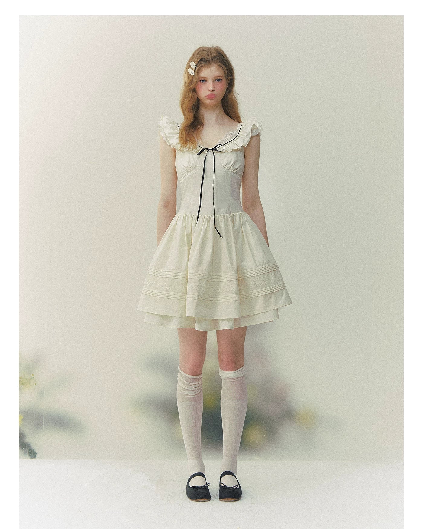 Seine Girl Ruffle Sleeve Dress