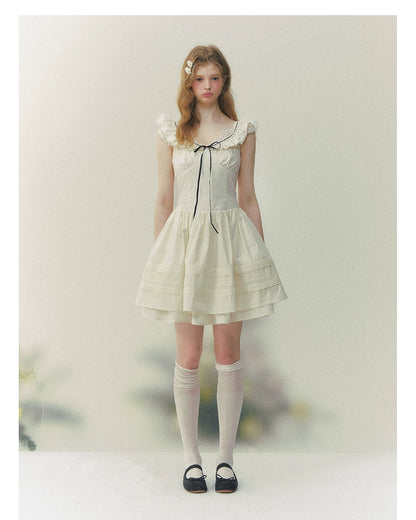 Seine Girl Ruffle Sleeve Dress