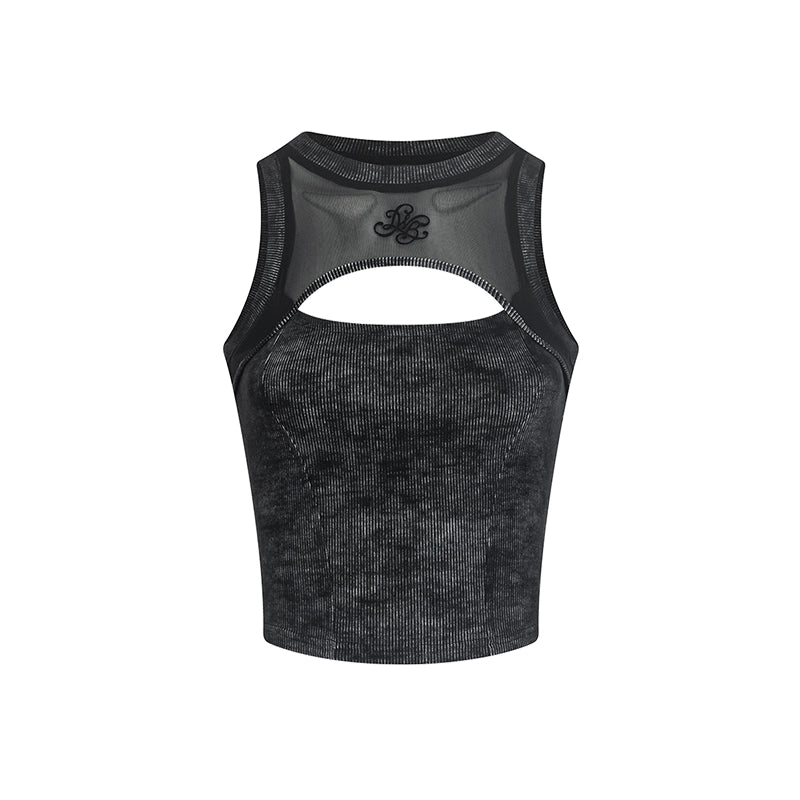 Hollow-out Tight-Fit Vest - CHINASQUAD