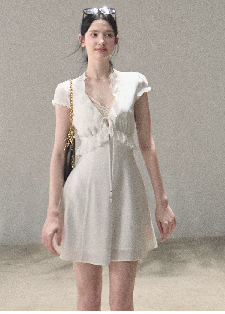 Lyocell Linen Tie-Waist Dress