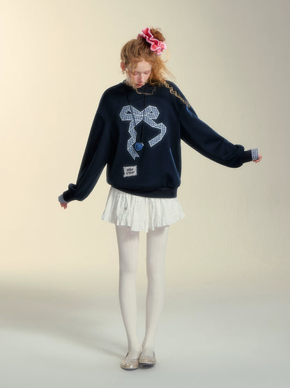 Embroidered Origami Bow Sweatshirt