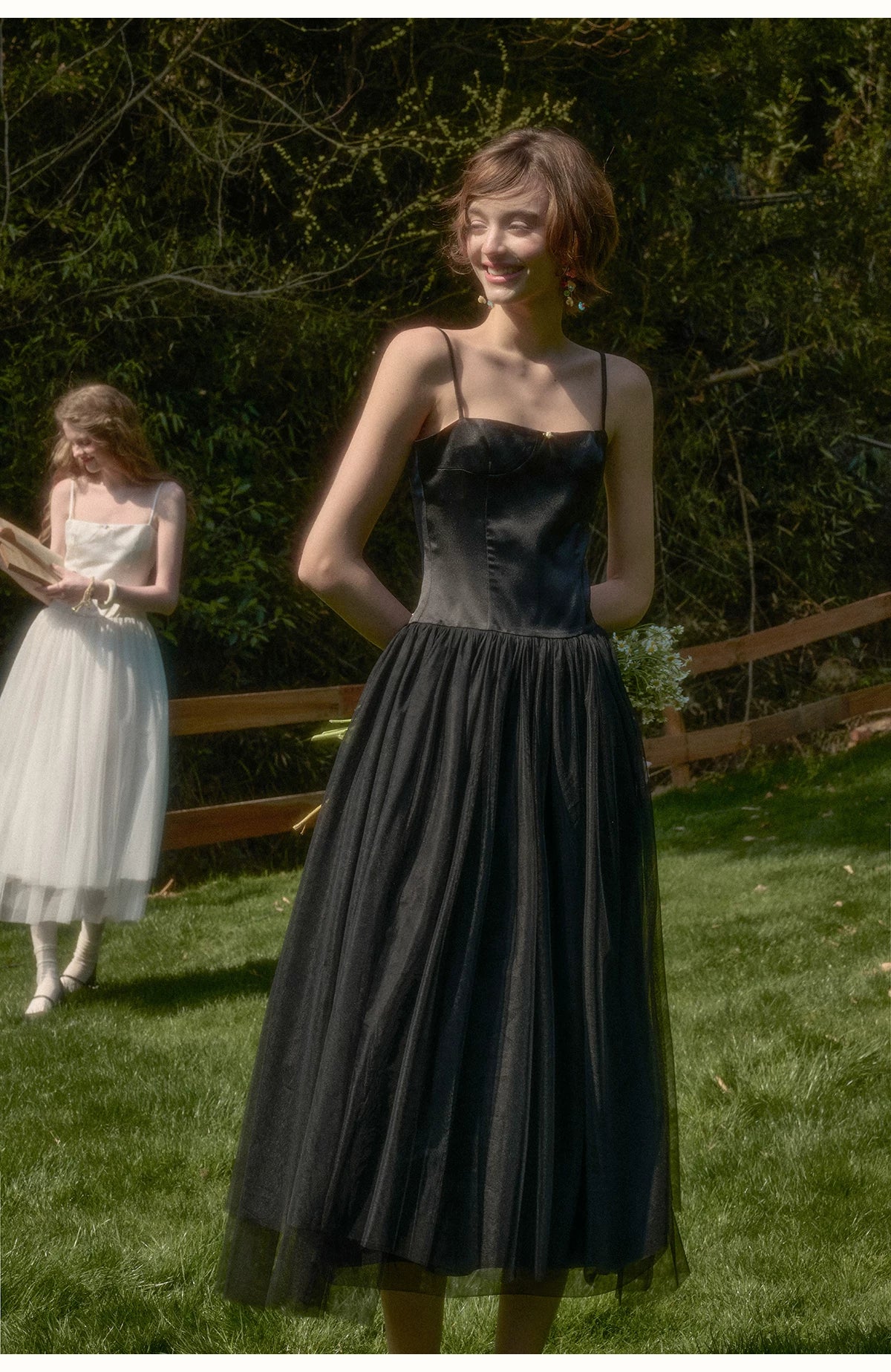 French Ballet Tulle Cami Maxi Dress