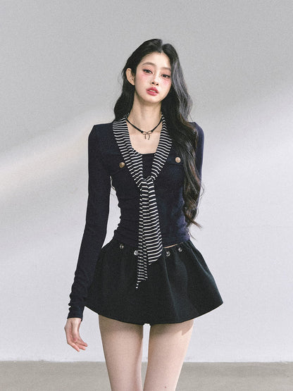 Striped Long-Sleeve Slim-Fit T-Shirt