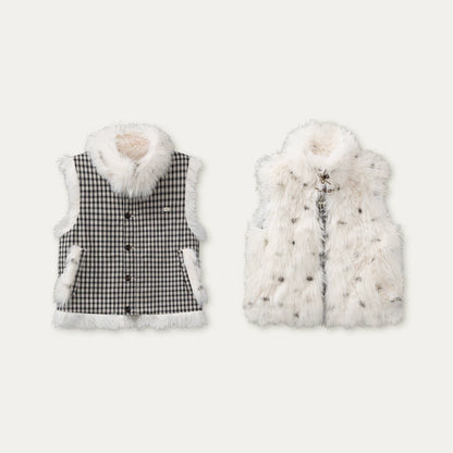 Reversible Fashion Faux Fur Jacket