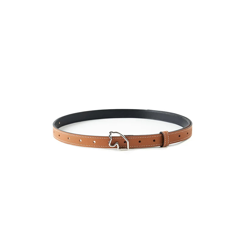 Montaigne Horseshoe Buckle Leather Belt