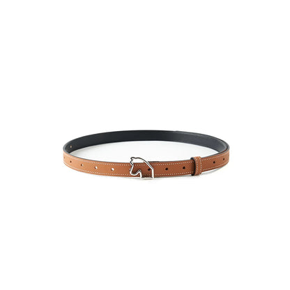 Montaigne Horseshoe Buckle Leather Belt